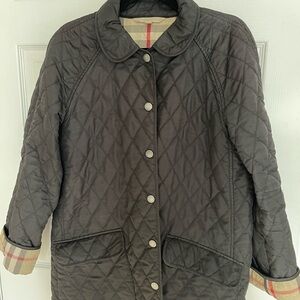 Burberry quilted barn jacket.  Perfect for the fall.